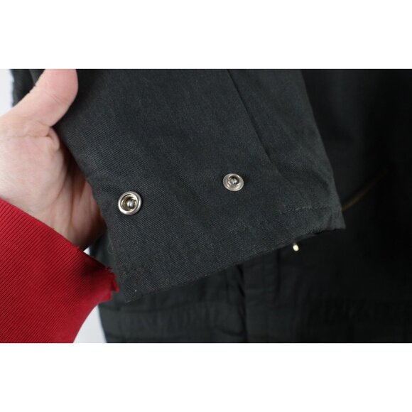 Vtg 90s Walls Blizzard Pruf Mens Large Short Faded Quilted Coveralls Black USA - Picture 8 of 16